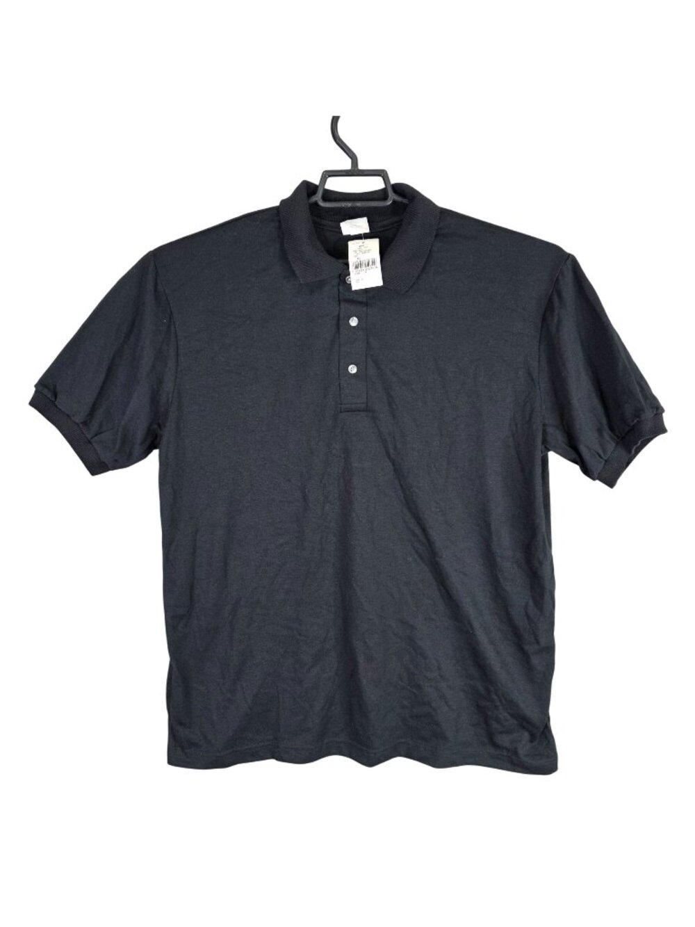 Mens Hartwell Black Polo Shirt Short Sleeve Cotton Polyester Blend Size XL